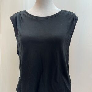 Sincerely Jules Black Ribbed Tank Top M